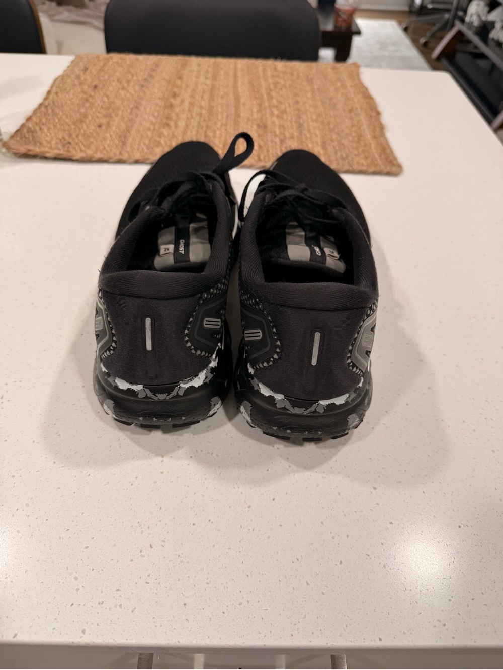 Brooks Ghost Men’s Running Shoes - Black with White Marbled Midsole - Picture 3 of 5